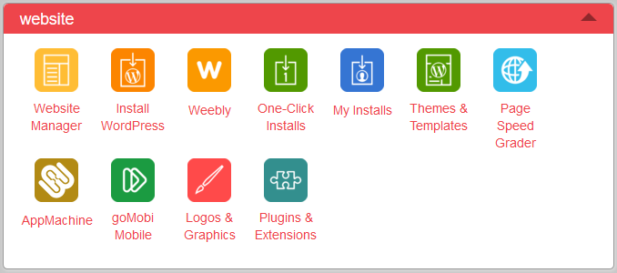 cPanel Website section
