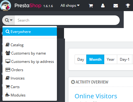 PrestaShop v1.6 Search
