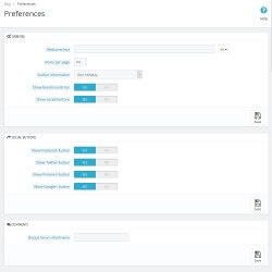 News Blog Preferences