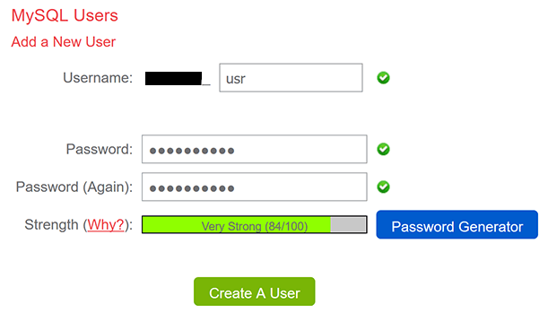 Add a new MySQL user