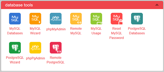 cPanel Databases section